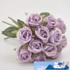 12 pçs artificial rosa flores de seda pequeno buquê flores festa de casamento festivo festa em casa flores decorativas suprimentos 0009fl4710284