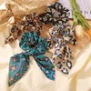 100 Pcs/lot Lady Scrunchies Leopard Bow Scrunchies for Women Hair Scrunchie Pony Tail Holder Elastic Rubber Hair Bands Hair Accessories