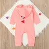 Ins baby rompers dinosaurie spädbarn pojke jumpsuits långärmad nyfödda flickor huva bodysuits designer småbarn kläder babykläder D8971261