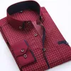 Designer Casual Slim Fit Business Shirt Male Long Sleeve Dot Print Autumn Formal Cotton Shirts