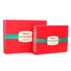 Xmas Hardcover Box For Present Packing Luxury Cardboard Can be Flat Packaging boxes Foldable Red Christmas Box for Eve