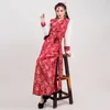 Vestido Tibetano Longo Veste Mulheres Nepal Myanmar Férias Fato Mulheres Originais Roupas étnicas Tibet Traje Elegent Lady Silk Dress