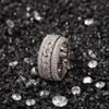 Draaibare Mode Hip Hop Sieraden Heren Goud Zilver Ring Hoge Kwaliteit Diamond Iced Out Rings288I