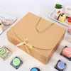 31cmx26cmx8cm Large Gold Gift Box With Rope Scarf clothing Packaging Color Paper Box with ribbon Underwear packing box7538339