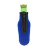 Manicotti refrigeranti per bottiglie di birra con cerniera isolanti in neoprene pieghevoli per bottiglie da 12 once 330 ml colori assortiti JK2007KD