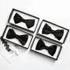 Partido do vestido de casamento Bow Tie shirt novos dos homens chegada da borboleta Bow Tie For Fashion Men Prom Party Groom Preto Gravatá