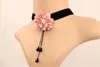 Koreaanse stijl nieuwe mode ol kant vrouwen ketting rose polychrome kristallen nek sieraden sleutelbeen ketting groothandel