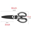 Stainless Steel Kitchen Scissors Shears With Blade Cover Multifunction Food Meat Vegetable Fruit Slicers Cutters Household Tools DBC BH3885