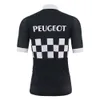 Classic pro team wielershirt set heren zomer korte mouw race wielershirt zwart retro koersbroek fietsshirt bik2201