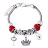 Crown Charm Bangle Sieraden Kreeft Buckle Snake Chain Beaded Bangles voor Dames Zomer Romantische Gift Mode Accessoires Armband