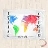 Baby Milestone Deken Maandelijkse Groei Dekens Achtergrond Doek Pasgeboren Swaddle DIY Photography Props 6 Designs optionele DW4107