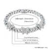 Europa en Amerika Mode Mannen Vrouwen Armband Goud Zilver Kleuren CZ Vlinder Diamant Cubaanse Ketting Armband Gift278C