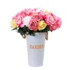 10pcs/lot wedding decorations Real touch material Artificial Flowers Rose Bouquet Home Party Decoration Fake Silk single stem Flowers Floral