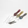kit de néctar de 10 mm de fumação com tubos de quartzo minuto cachimbo de galo de vidro para fumantes