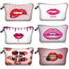 MPB013 beauty Lips 3D print Women Cosmetic Bag Fashion Travel Makeup hand Bag Organizer Make Up Case Storage Pouch Toiletry Beauty Kit