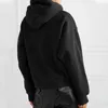 Women Warm Cold Shoulder Hooded Sweatshirt Sexy Plus Velvet Loose Hoodies Solid Color Long Top SL3827421