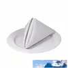 12PC COTTON RESTAURANT DINNER CLOTH LINEN WHITE 50x50cm EL NEW NAPKINS Wedding el Bouquet Party Decoration212r