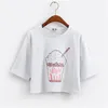 Wesołych Śliczne Letnie Nowe Harajuku Kobiety T Shirt Lody Koreański Styl Bawełna Loose Crop Top Kawaii T-shirt Kobiet Zabawna Tee Topy CX200713