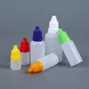 無料船の柔らかいスタイルのPE針のボトル5ml 10ml 15ml 20ml 30ml 50mlのプラスチックドロッパーボトル子供のプルーフキャップLDPEの液体の空のボトル