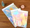 50pcs Laser Self Sealing Plastic Envelopes Mailing Storage Bags Holographic Gift Jewelry Poly Adhesive Courier Packaging Bags314E