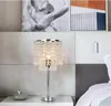 Oda Kitchen Yemek Salon Yatak Odası Dekoratif için Kristal Masa Lambaları Gümüş Başucu Komodin Lambası Masa Lambası Sliver Altın Gölge
