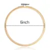 Naaiende noties Gereedschap 12 Stuks 7 Inch Houten Borduurwerk Hoops Bulk Bamboe Circle Cross Stitch Hoop Ronde Ring voor Art Craft Handy