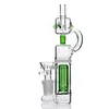 Mobius Mini Cotable Beaker Beaker Bounds Bongs Pyrex Нефтяные буровые установки Толстые кальяны Recycler Bubbler Glaaa Водопроводные трубы для курения Аксессуары 14 мм