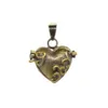 10PCS Retro Heart-shaped Pet Ashes lembrança cremação Minimal Desejando pingente Bronze Amor Colar Ash Pendant