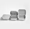 1000pcs Small Size Hinge Tin Box Square Silver Tin Sealing Plain Tin Box # 8209