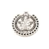 St Benedict de Nurseia Badge Medaille Charm Hangers voor Sieraden Maken Armband Ketting DIY-accessoires 25.5x26.2mm 100 stks A-560