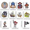 11 PCS Zabawne hafty pirackie plastry odznaki Akcesoria odzieżowe Patche dla nastolatków Ubranie do prasowania torby w paski do szycia Pat260k