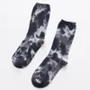 Hommes unisexe nouveauté coloré cravate-teinture Skateboard chaussettes. Coton Harajuku Hiphop chaussettes Sox ethnique Couple longue chaussette Meias