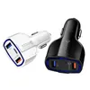 35W 7A 3 Ports Car Charger Type C And USB Charger QC 3.0 With Qualcomm Quick Charge 3.0 fast charging