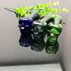 Pipes à fumer Aeecssories Narguilés en verre Bongs Pipe en verre de flocon de neige squelette coloré