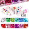 Fjäril Nail Art Decorations Sequins Paillette Heart Shaped 3D Flakes Skivor Spangle Laser Nails Holographics Glitter Stickers