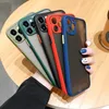 Doorschijnendheid Huid Schokbestendig Bescherm Cases Cover Matte Hybride PC TPU Telefoons Case voor iPhone 11 12 PRO MAX X XS XR 78 PLUS Apple Mobiele telefoon