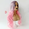 Długie naturalne faliste damskie Ombre Color Peruki Syntetyczne Peruki 28 "Kobiety Faliste Peruki Odporne na ciepło Daily Włosy Wig J1540