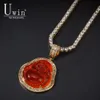 Uwin Buddha Pendant With Baguette AAA Cubic Zircon Hiphop Necklace Tennis Chain Hip Hop Punk Jewelry CX2007219890012