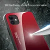 Pour iPhone 12 Pro Max étui luxe miroir dégradé verre trempé étui de téléphone pour iPhone 12 Pro Max étui housse de protection Fundas