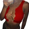 Kadın Tank Tops Seksi Metal Zincir Yelek Moda Mahharet Üstü Bayanlar Kolsuz T Shirt Yaz Kadın Casual Gömlek 14 Renkler 050714