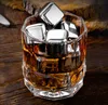 Cubes de pierres de refroidissement de whisky de pierre de vin de glace d'acier inoxydable de qualité alimentaire avec des refroidisseurs de barware de partie à la maison de pince à glace