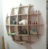 Sala de estar prateleira de parede casa decoração quarto escritório retro multi history rack woodshelf de madeira maciça