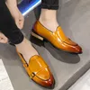 yomior italiaanse stijl lente herfst mannen oxfords slip op casual gesp formele kleding lederen loafers man bruiloft kwaliteit heren loafers formele s w6zs