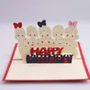 10 Styles Mixed 3D Happy Birthday Cake Pop Up Blessing wenskaarten Handgemaakte creatieve feestelijke feestbenodigdheden2559