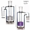 90 Degree Matrix Percolator hookahs Glass Ash Catcher 14mm 18mm 4.8 Inch Thick Pyrex Clear Bubbler