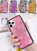 Ciecz Quicksand Bling Case Glitter Diamond Flowers Butterfly Telefon Pokrywa dla iPhone 11 Pro Max 7 8 Plus X XR XS SE2