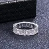 Bröllopsband Eternity Rings with Zirconia for Women Crystal Promise Engagement Finger Ring Jewelry7717398