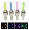 Wholesale-New 1PC LED Bicycle Lights Wheel Tire Valve Caps Bike Accessories Cycling Lantern Spokes Bike Lamp Color blue Green Pink Yellow