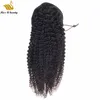 Kinky Curly Ponytail Hair Extensions Brasilianska Virgin Drawstring Ponytails för Black Women Natural Color 10-30Inch