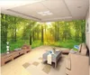 벽에 대한 사용자 정의 사진을 배경 화면 룸 소파 배경 벽 종이 장식을 사는 농촌 벽화 벽지 HD 숲의 나무 전체 장면의 벽화를 3D